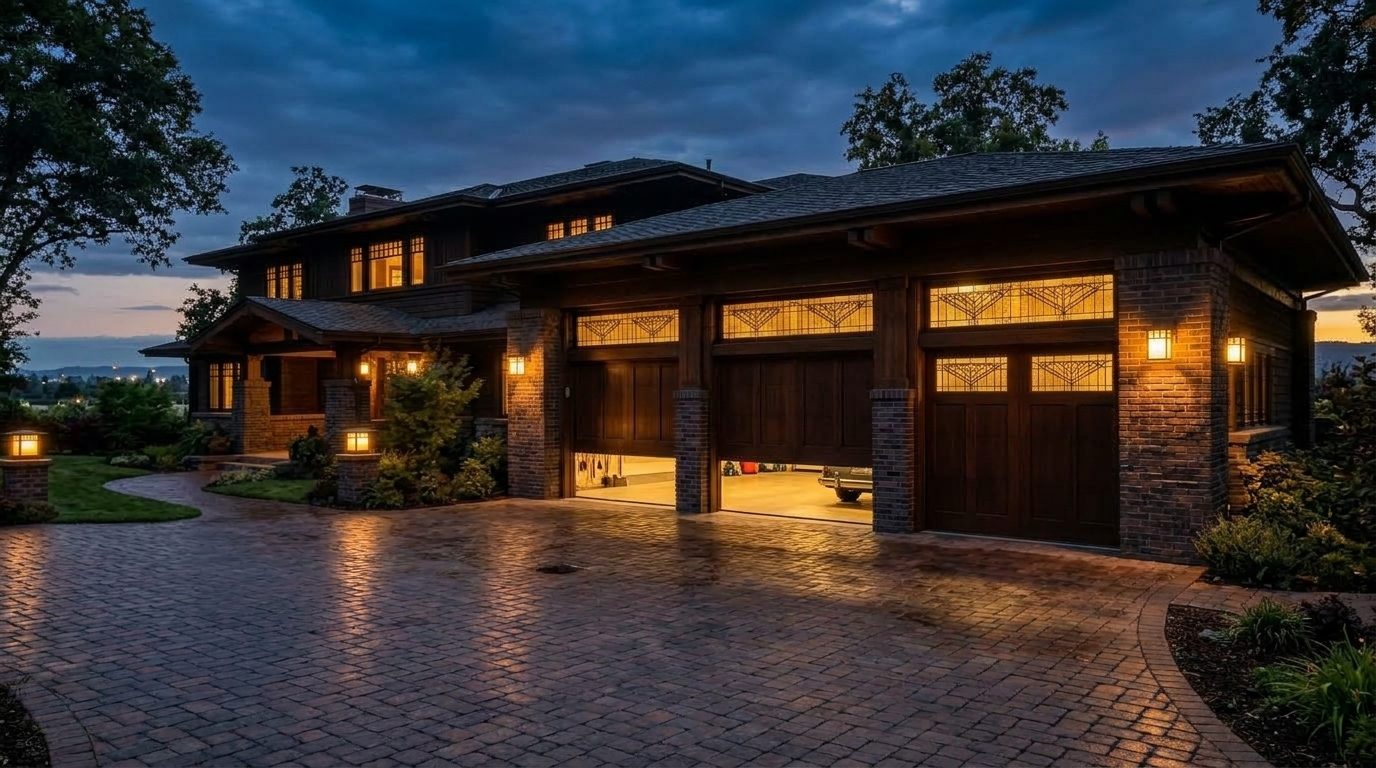 Nguyen Garage Door Services Garage Door Gliding Open Revealing Warm Illuminated Interior